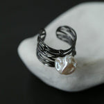 Multilayer Sterling Silver Pearl Ring - Gembea Jewelry