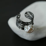 Multilayer Sterling Silver Pearl Ring - Gembea Jewelry