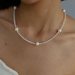 Simple Rice Pearl Necklace - Gembea Jewelry