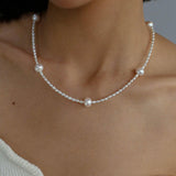 Simple Rice Pearl Necklace - Gembea Jewelry