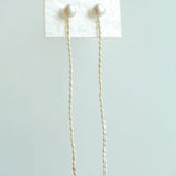 Long Rice Pearl Drop Earrings - Gembea Jewelry