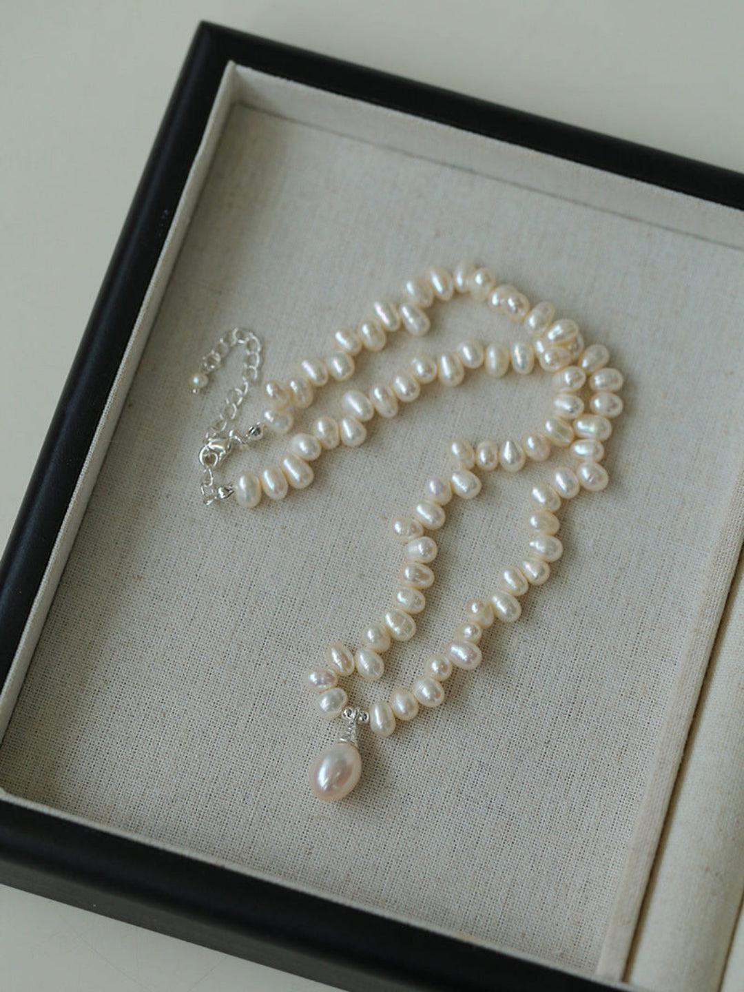 Classic Misplaced Pearl Necklace - Gembea Jewelry