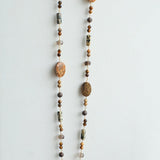 Long Woven Picture Stone Necklace - Gembea Jewelry