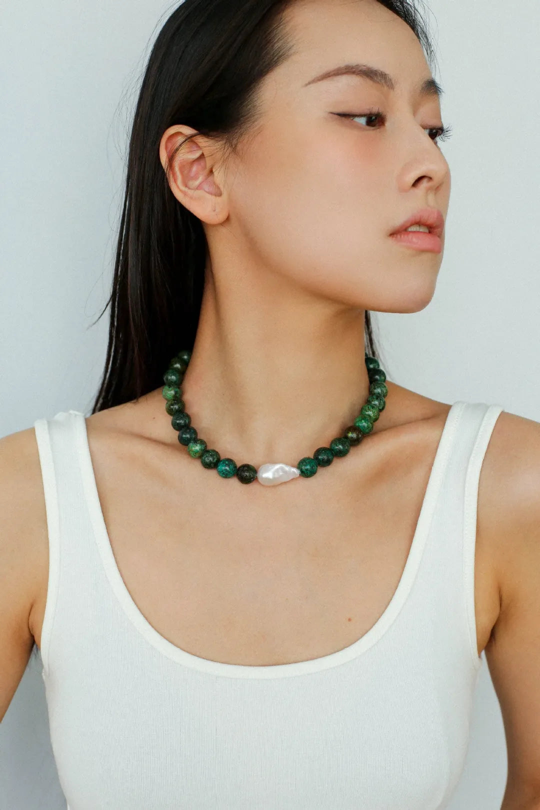 Baroque Pearl African Turquoise Beaded Necklace