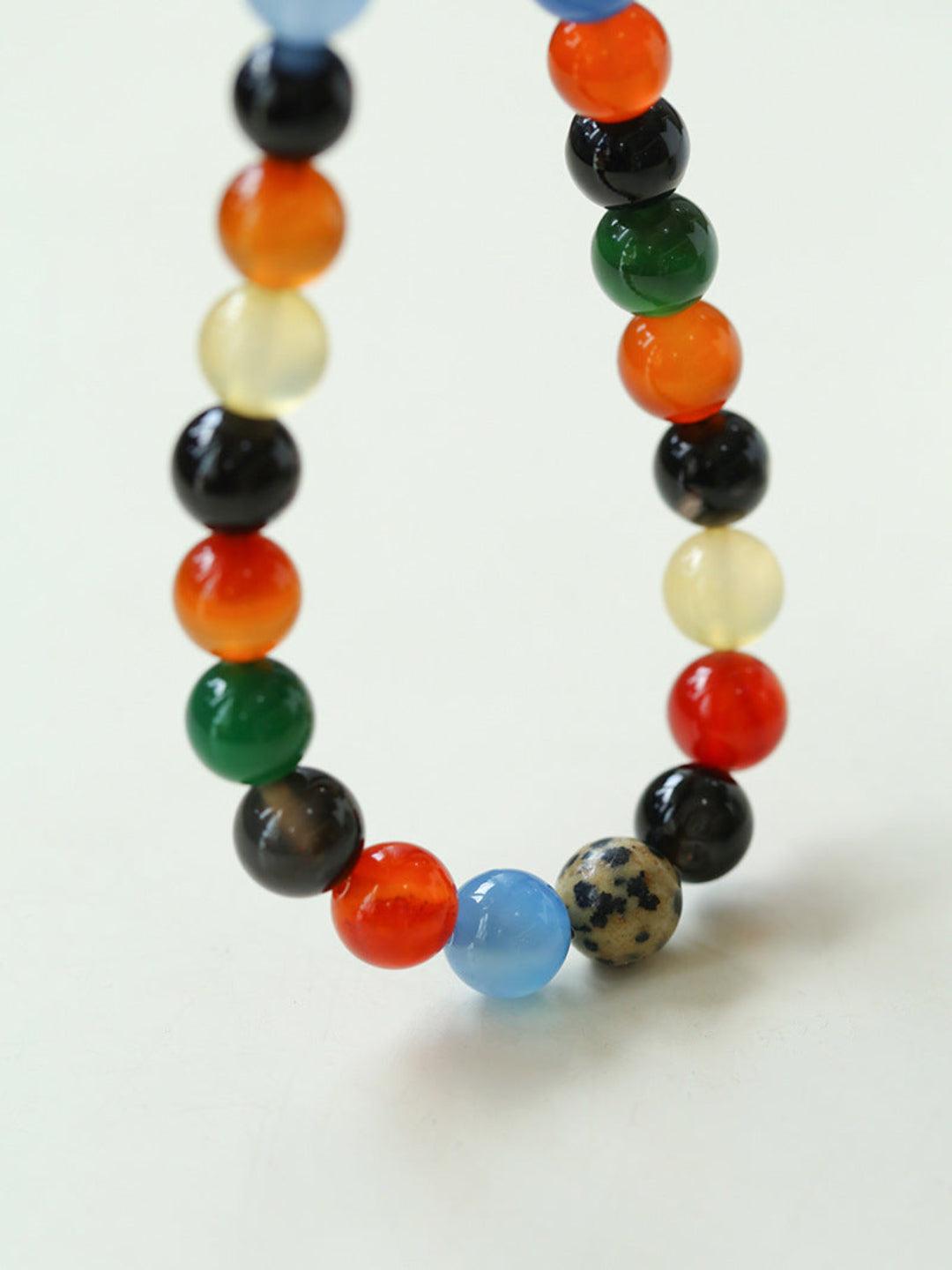 Spring Heartbeat Colored Stone Beaded Necklace - Gembea Jewelry
