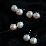 Baroque Pearl Stud Earrings - Gembea Jewelry