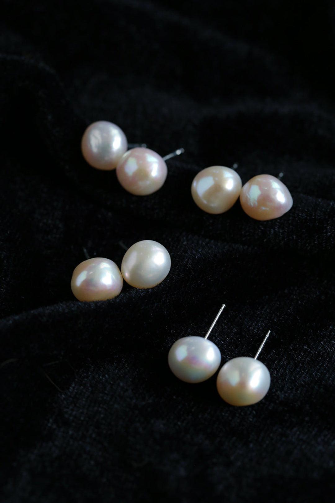 Baroque Pearl Stud Earrings - Gembea Jewelry