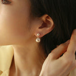 Petite Pearl Drop Studs Earrings - Gembea Jewelry