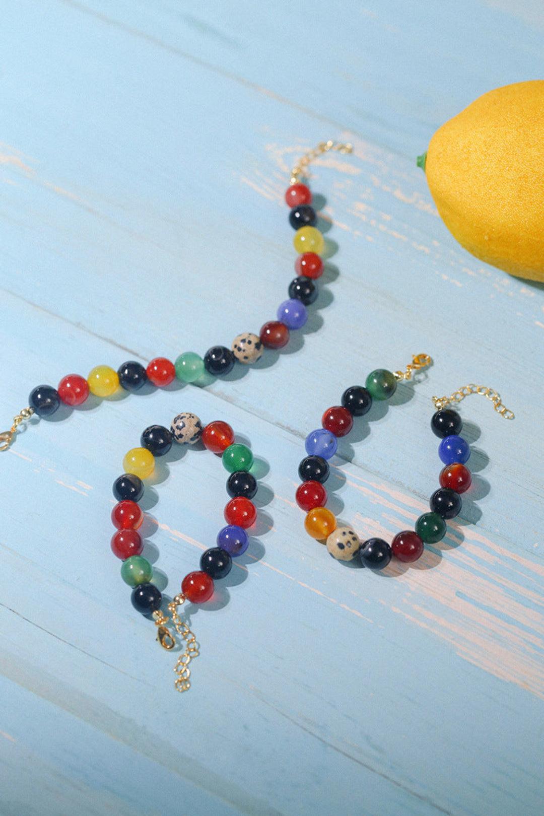 Spring Heartbeat Colored Stone Beaded Bracelet - Gembea Jewelry