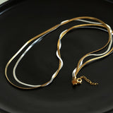 Spring Heartbeat Snake Bone Chain Necklace - Gembea Jewelry