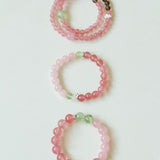 Summer Strawberry Crystal Grape Stone Bracelet Gembea Jewelry
