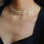 Vintage 26 Letter Pearl Necklace - Gembea Jewelry