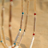 Spring Heartbeat Toothpick Pearl Necklace - Gembea Jewelry