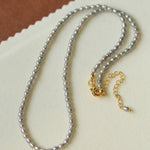 Grey Rice Pearl Necklace - Gembea Jewelry