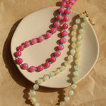 Spring Heartbeat Rose Red Gemstone Necklace - Gembea Jewelry