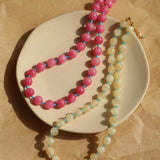 Spring Heartbeat Rose Red Gemstone Necklace - Gembea Jewelry