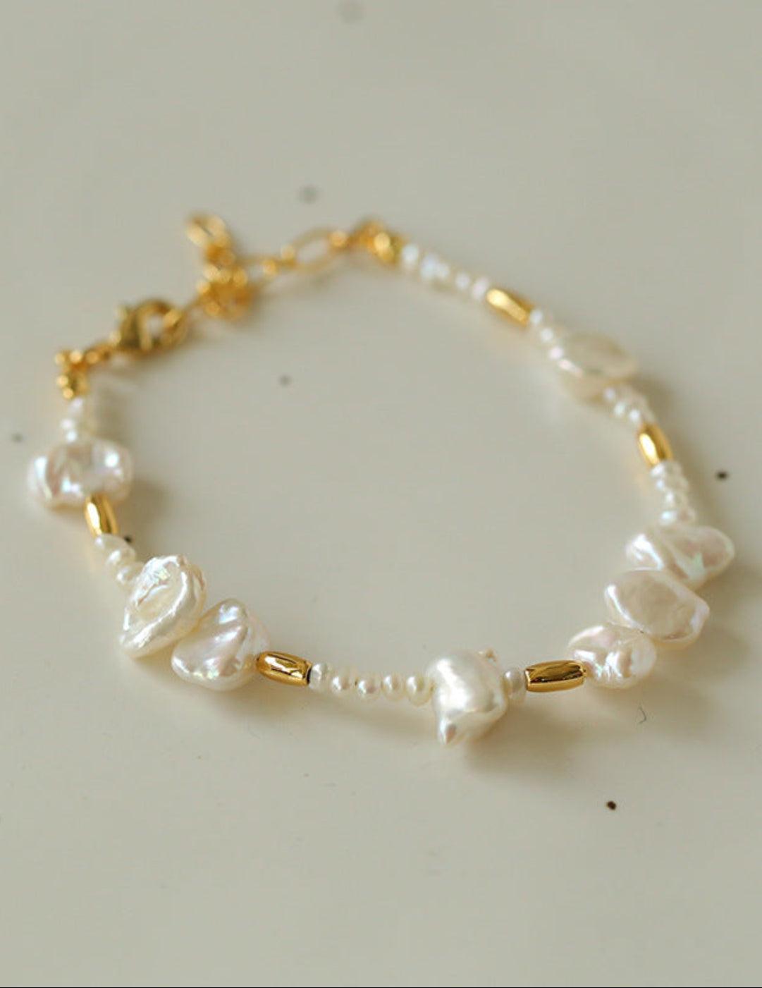 Simple Freshwater Rice Pearl Bracelet - Gembea Jewelry