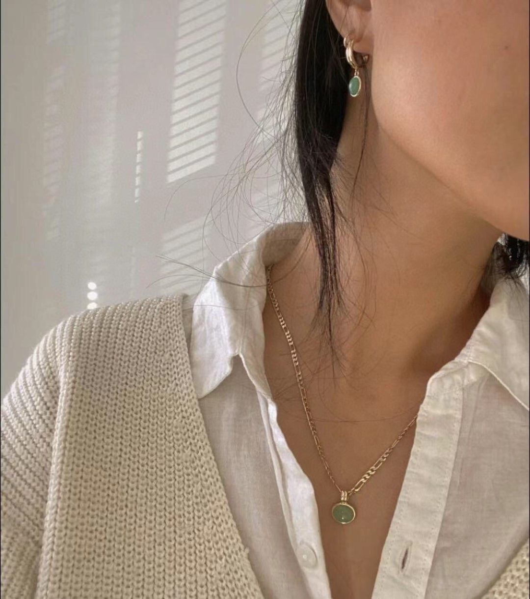 Gembea Jewelry Dongling Gemstone Chain Necklace