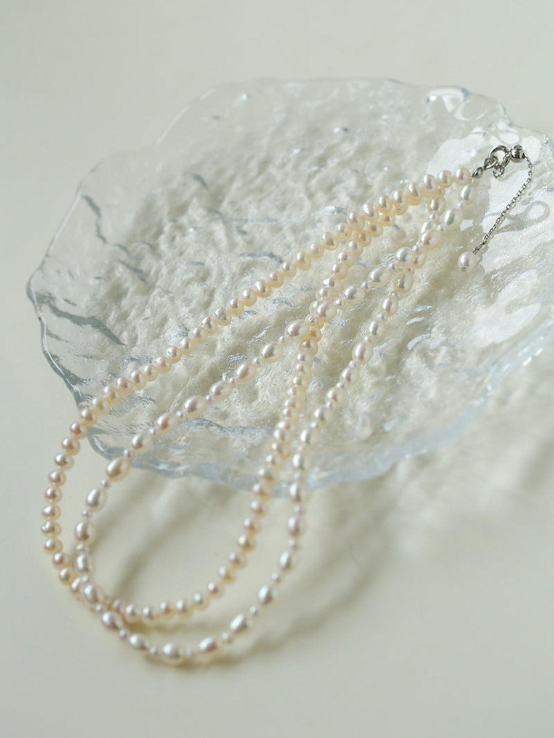 Pull Double Layers Beaded Pearl Necklace - Gembea Jewelry