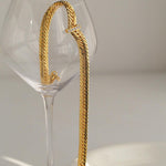 Wide Gold Snake Bone Chain Necklace - Gembea Jewelry