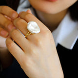 Petals Baroque Pearl Ring - Gembea Jewelry