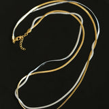 Spring Heartbeat Snake Bone Chain Necklace - Gembea Jewelry