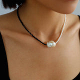 Gembea Jewelry Baroque Pearl Black Spinel Necklace