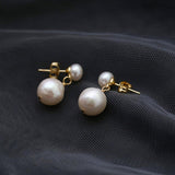 Petite Pearl Drop Studs Earrings - Gembea Jewelry