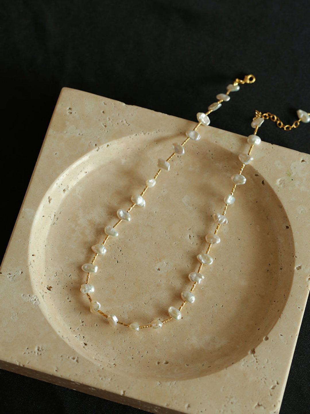 Starry Baroque Pearl Necklace - Gembea Jewelry