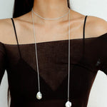 Twist Chain Baroque Pearl Necklace - Gembea Jewelry