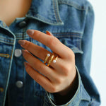 Multi-layer Spiral Pearl Open Ring - Gembea Jewelry