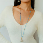 Spring Heartbeat Blue Turquoise Baroque Necklace - Gembea Jewelry