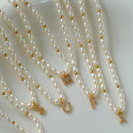 Vintage 26 Letter Pearl Necklace - Gembea Jewelry