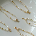 Vintage 26 Letter Pearl Necklace - Gembea Jewelry