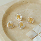 Petal Baroque Pearl 26-Letter Earrings - Gembea Jewelry