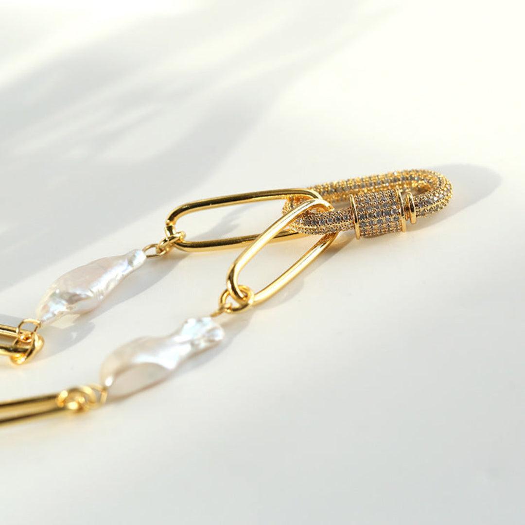 Baroque Pearl Chain Necklace - Gembea Jewelry