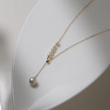 Love and the City D Model Chain Pearl Necklace - Gembea Jewelry
