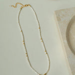 Small Golden Ball Rice Pearl Necklace - Gembea Jewelry