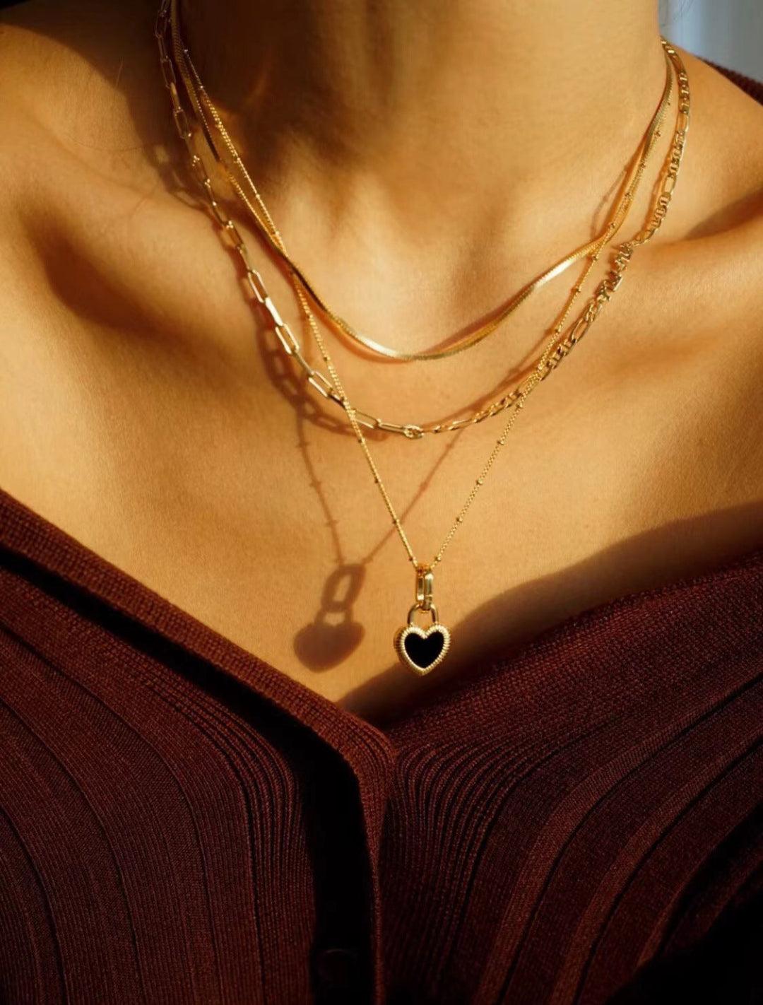 Love Lock Chain Necklace - Gembea Jewelry