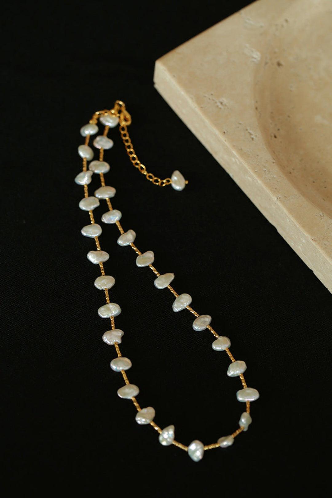 Starry Baroque Pearl Necklace - Gembea Jewelry