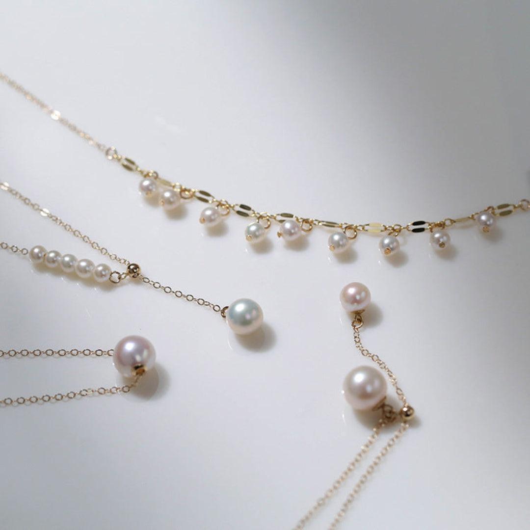 Love and the City D Model Chain Pearl Necklace - Gembea Jewelry