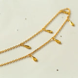 Overlay Chain Drop Choker Necklace - Gembea Jewelry
