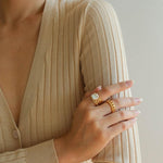 Multilayer Sterling Silver Pearl Ring - Gembea Jewelry