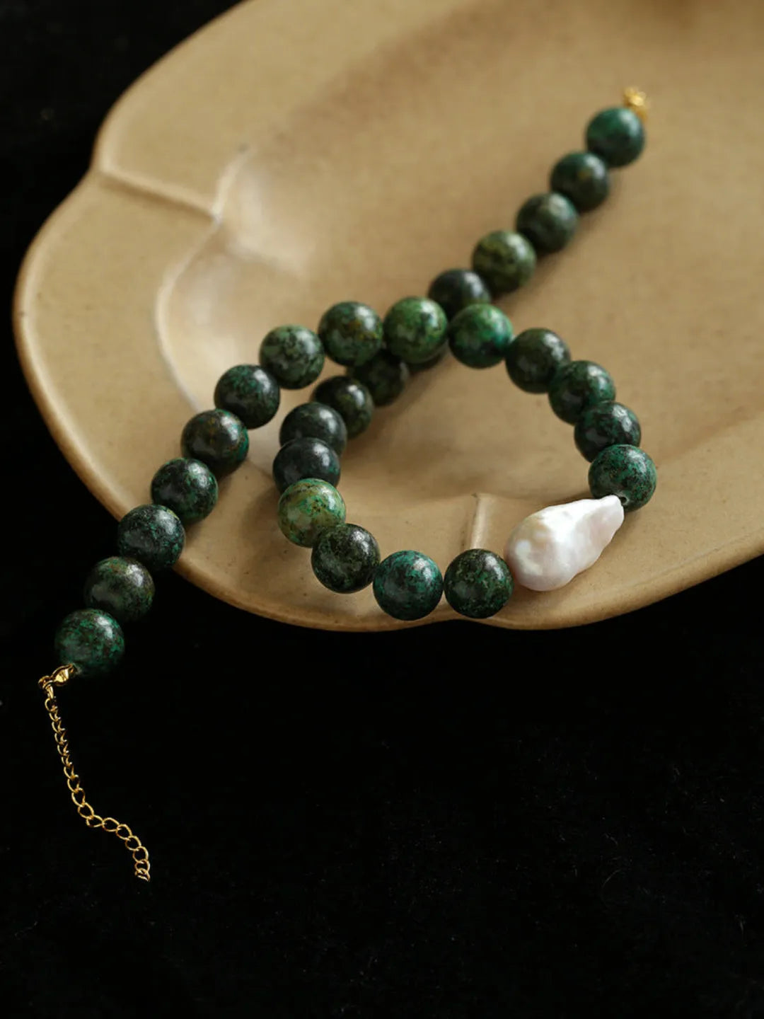Baroque Pearl African Turquoise Beaded Necklace