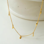 Overlay Chain Drop Choker Necklace - Gembea Jewelry