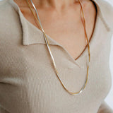 Spring Heartbeat Snake Bone Chain Necklace - Gembea Jewelry