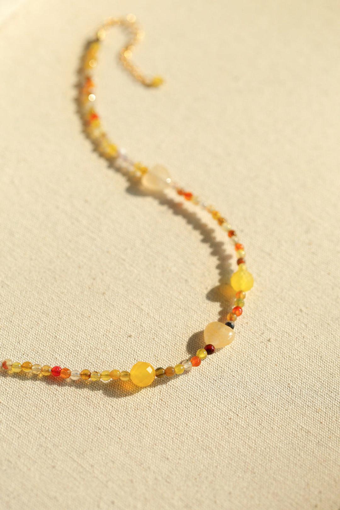 Spring Heartbeat Natural Stone Necklace - Gembea Jewelry