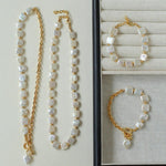 Natural Freshwater Square Pearl Necklace - Gembea Jewelry