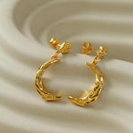 S925 Silver Moon Drop Earrings - Gembea Jewelry