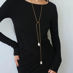 Twist Chain Baroque Pearl Necklace - Gembea Jewelry